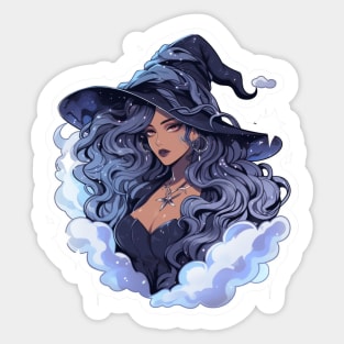 Pastel Goth Cute Stormy Witch Sticker